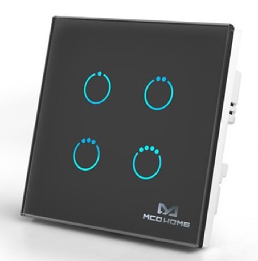 Четверной вставной выключатель MH-S314-EU black, MCO | Z-Wave